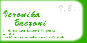 veronika baczoni business card